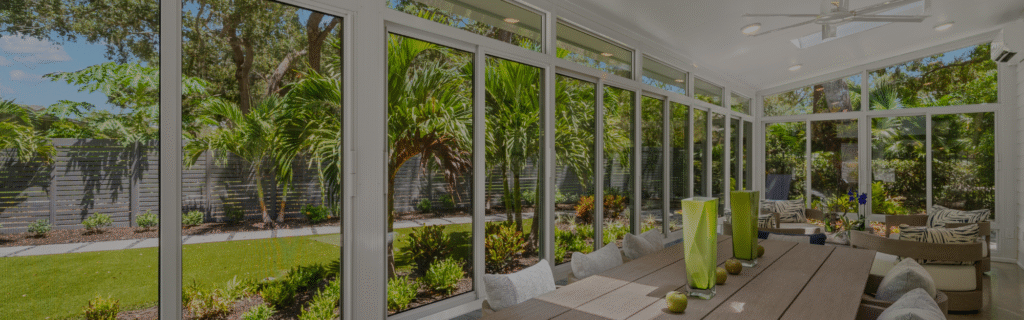 beautiful sunroom with open seating