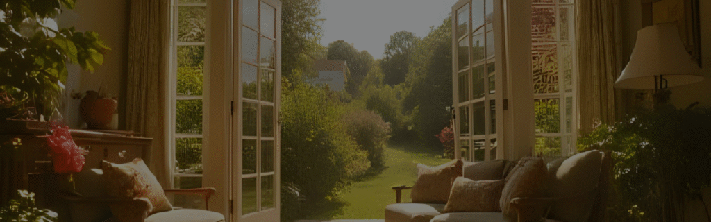 sunroom from inside built onto deck