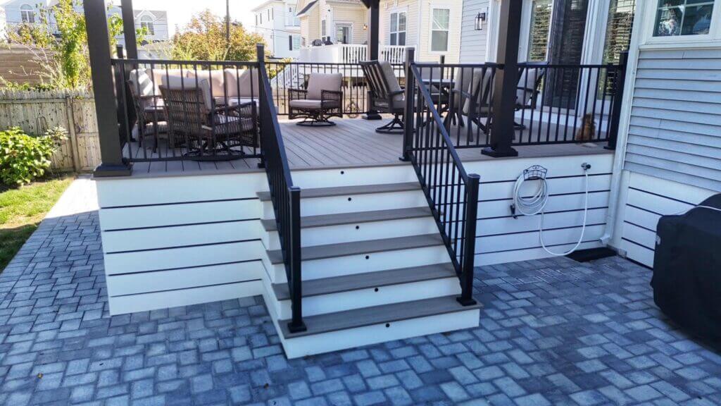 Custom deck with pergola in Toms River, NJ
