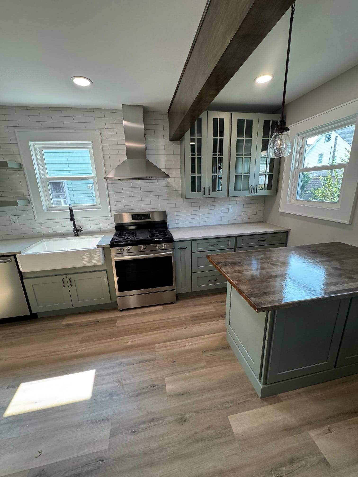 custom kitchen island installation and kitchen remodel in new jersey monmouth county